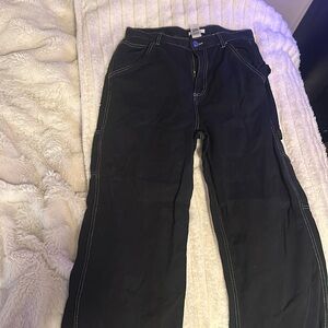 Black carpenter pants
